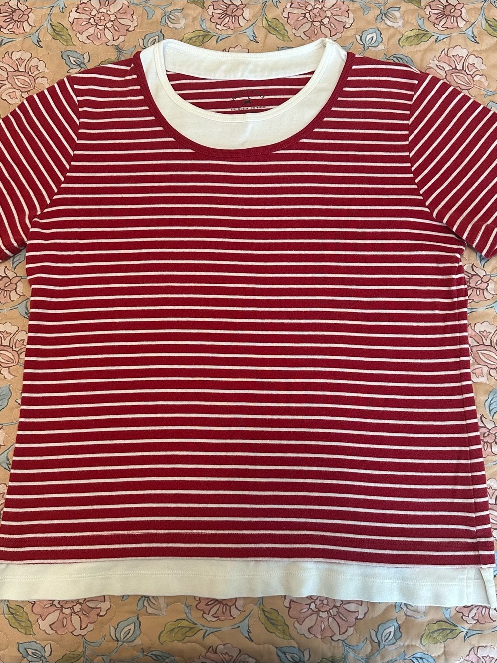 Vintage White Stag Red & White Striped Short-Sleeve Women’s Tee